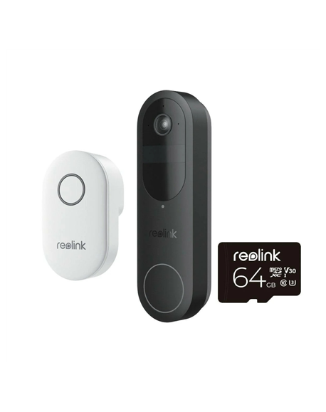 Reolink D340B Doorbell Battery with Chime and 64GB SD Card