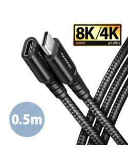 AXAGON Extension USB 20Gbps cable, 0.5 m | BUCM32-CF05AB | USB-C to USB-C