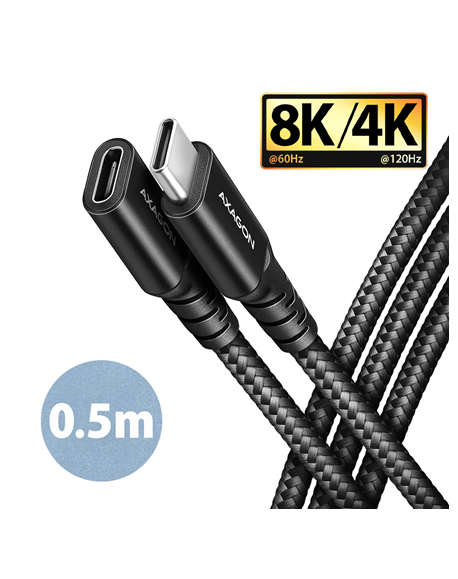 AXAGON Extension USB 20Gbps cable, 0.5 m | BUCM32-CF05AB | USB-C to USB-C