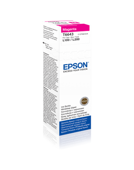 Epson T6643 Ink bottle 70ml Ink Cartridge, Magenta