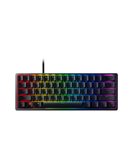 Razer Huntsman Mini 60%, Gaming, Opto-Mechanical, RGB LED light, Nordic, Black, Wired