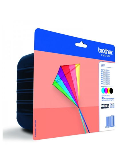 Brother LC-223 Multipack Ink Cartridge, Black, Cyan, Magenta, Yellow