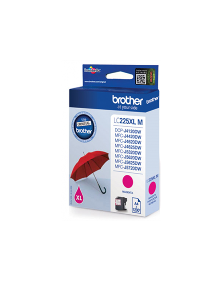 Brother LC-225XLM Ink Cartridge, Magenta