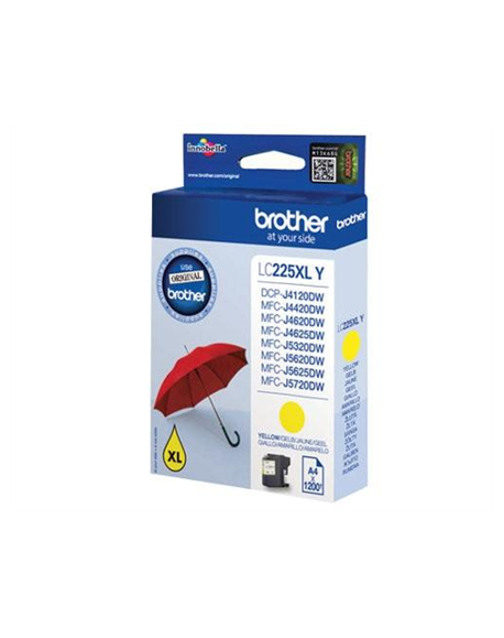 Brother LC225XLY Ink Cartridge, Yellow