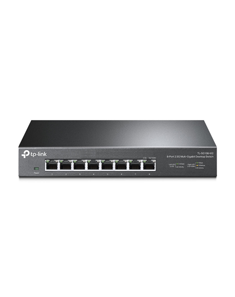 TP-LINK 8-Port 2.5G Desktop Switch TL-SG108-M2 Unmanaged, Desktop, Power supply type External, Ethernet LAN (RJ-45) ports 8