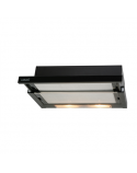 CATA Hood TF 2003 600 GBK Telescopic, Energy efficiency class C, Width 60 cm, 390 m³/h, Mechanical control, LED, Black Glass