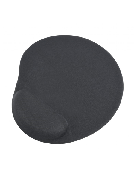 Gembird Gel mouse pad with wrist support Black, 240 x 220 x 4 mm