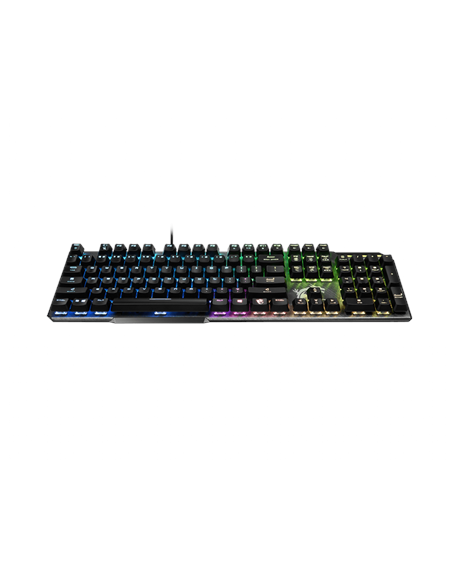 MSI GK50 Elite, Gaming keyboard, RGB LED light, US, Wired, Black/Silver