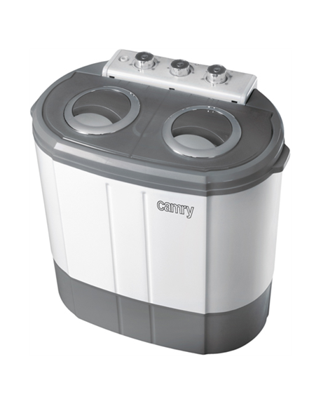 Camry Washing machine CR 8052 Top loading, Washing capacity 3 kg, 1300 RPM, Depth 40 cm, Width 60 cm, White-Grey,