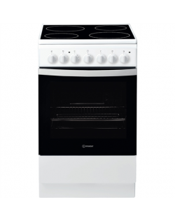 INDESIT Cooker IS5V4PHW/E Hob type Electric, Oven type Electric, White/Black, Width 50 cm, Grilling, 61 L, Depth 60 cm