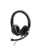 Gembird Stereo headset MHS-03-BKRD Built-in microphone, Headband/On-Ear, 3.5 mm jack, Black colour with red ring