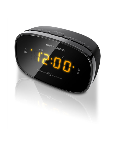 Muse Clock radio PLL M-150CR Black, Alarm function