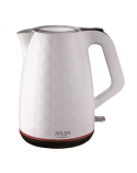 Adler Kettle AD 1277 Standard, Plastic, White, 2200 W, 360° rotational base, 1.7 L