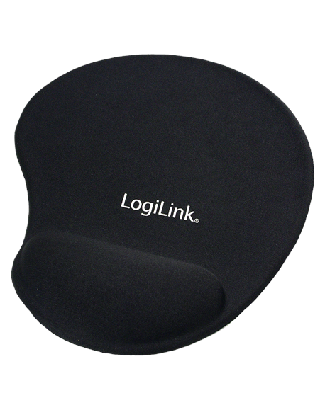 Mousepad with Gel Wrist Rest Support, Logilink ID0027 Black