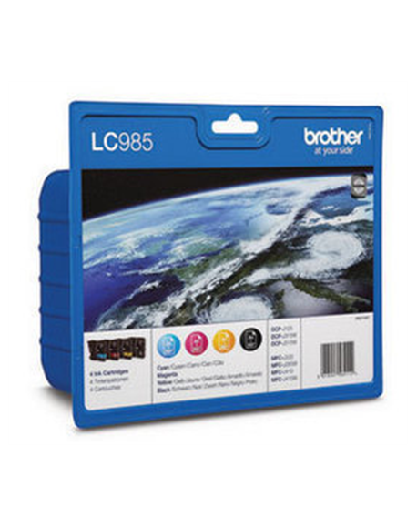 Brother LC985VALBP Multipack Ink Cartridge, Black, Cyan, Magenta, Yellow