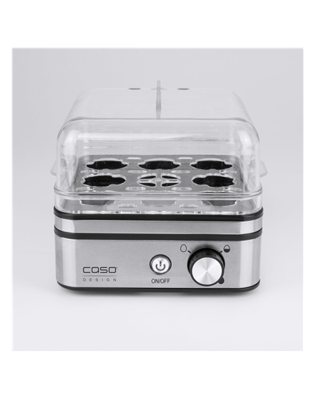 Caso Egg cooker E9 Stainless steel, 400 W, Functions 13 cooking levels