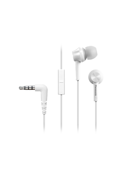 Panasonic Canal type RP-TCM115E-W In-ear, 3.5mm (1/8 inch), Microphone, White,