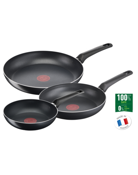 TEFAL B5569153 Simple Cook Set of 3 Frying, Diameter 20 / 24 / 28 cm