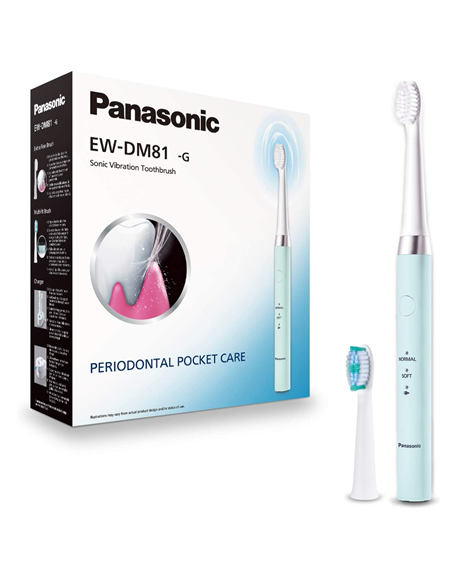 Panasonic Electric Toothbrush EW-DM81-G503 Rechargeable, For adults, Number of brush heads included 2, Number of teeth brushing 