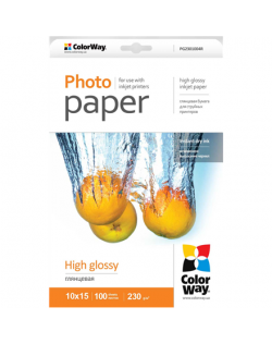 ColorWay High Glossy Photo Paper, 100 sheets, 10x15, 230 g/m²