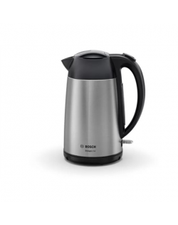 Bosch Kettle DesignLine TWK3P420 Electric, 2400 W, 1.7 L, Stainless steel, 360° rotational base, Stainless steel/Black