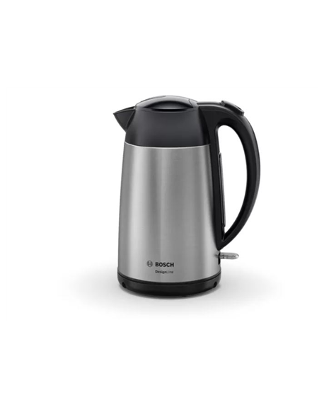 Bosch Kettle DesignLine TWK3P420 Electric, 2400 W, 1.7 L, Stainless steel, 360° rotational base, Stainless steel/Black