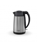 Bosch Kettle DesignLine TWK3P420 Electric, 2400 W, 1.7 L, Stainless steel, 360° rotational base, Stainless steel/Black