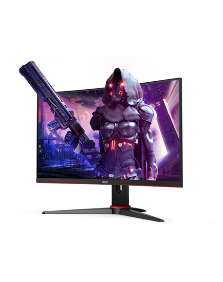 AOC Curved Gaming Monitor C24G2AE/BK 23.6 ", VA, FHD, 1920×1080, 16:9, 1 ms, 250 cd/m², Black/Red