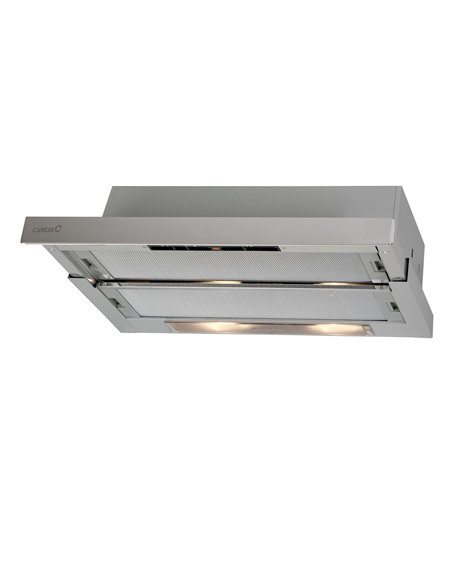 CATA Hood TF 5260 X Telescopic, Energy efficiency class D, Width 60 cm, 325 m³/h, Slider control, LED, Inox