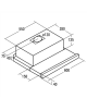 CATA Hood TF 5260 X Telescopic, Energy efficiency class D, Width 60 cm, 325 m³/h, Slider control, LED, Inox