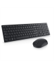 Dell Pro Keyboard and Mouse KM5221W Wireless, Wireless (2.4 GHz), Batteries included, US International (QWERTY), Black