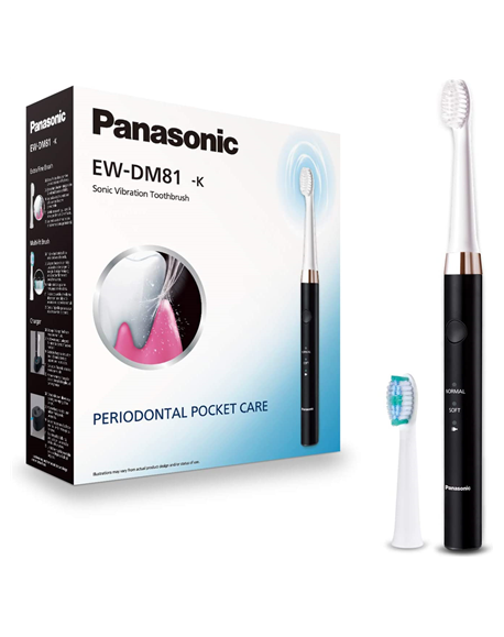 Panasonic Electric Toothbrush EW-DM81-K503 Rechargeable, For adults, Number of brush heads included 2, Number of teeth brushing 