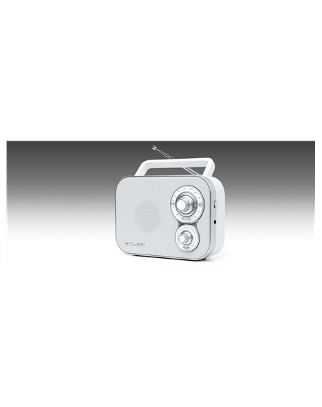 Muse Portable Radio M-051RW White, AUX in