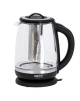 Camry Kettle CR 1290 Standard, 2200 W, 2 L, Plastic/glass, Black/Transparent, 360° rotational base