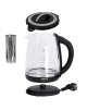 Camry Kettle CR 1290 Standard, 2200 W, 2 L, Plastic/glass, Black/Transparent, 360° rotational base