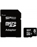 Silicon Power 8 GB, MicroSDHC, Flash memory class 10, SD adapter