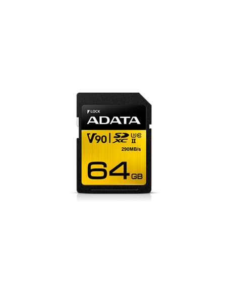 ADATA Premier ONE UHS-II U3 64 GB, SDXC, Flash memory class 10