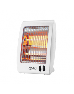 Adler Heater AD 7709 Halogen Heater, 800 W, Number of power levels 2, White