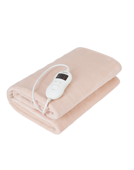 Camry Electric blanket CR 7423 Number of heating levels 8, Number of persons 1, Washable, Coral fleece, 60 W, Beige