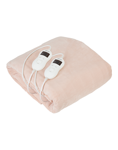 Camry Electric blanket CR 7424 Number of heating levels 8, Number of persons 2, Washable, Coral fleece, 2 x 60 W, Beige