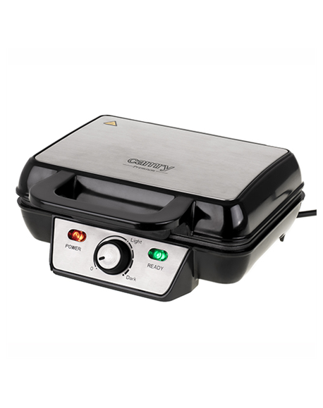 Camry Waffle Maker CR 3046 1600 W, Number of pastry 2, Belgium, Black/Stainless Steel