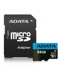 ADATA Premier UHS-I 64 GB, MicroSDXC, Flash memory class 10, Adapter