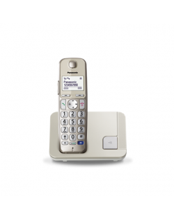 Panasonic Cordless KX-TGE210FXN Conference call, Built-in display, Champagne, Caller ID, Phonebook capacity 150 entries, Speaker