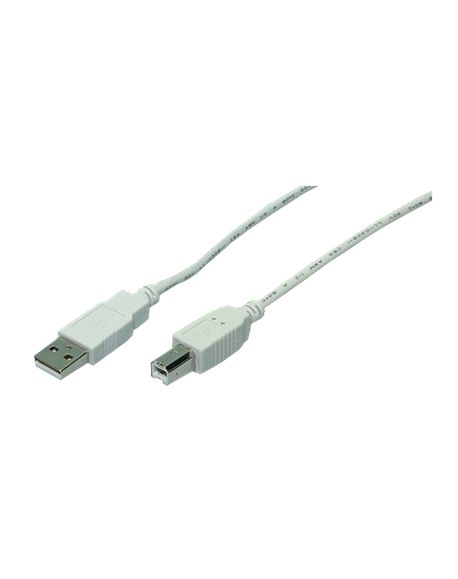 Logilink USB 2.0 A to USB 2.0 B Cable USB A male, USB B male, 1.8 m, Grey