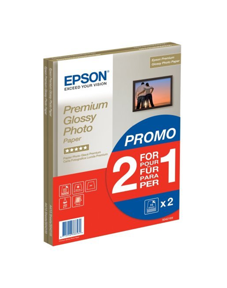 Epson Premium Glossy Photo Paper 30 sheets Photo, White, A4, 255 g/m²