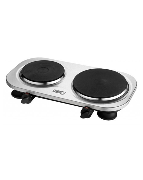 Camry CR 6511 Number of burners/cooking zones 2, Rotary knobs, Stainless steel, Electric, Hot plate