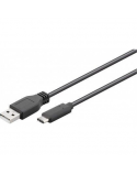 Goobay USB 2.0 cable 1,8 m, Black, USB 2.0 male (type A), USB-C male