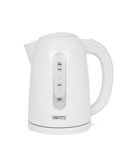 Camry Kettle CR 1254 Standard, Plastic, White, 2200 W, 360° rotational base, 1.7 L