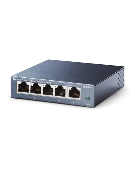 TP-LINK Switch TL-SG105 Unmanaged, Desktop, 1 Gbps (RJ-45) ports quantity 5, Power supply type External