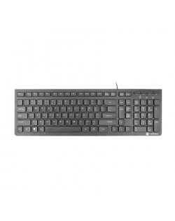 Natec Keyboard Discus 2 Slim Wired, US Layout, USB 2.0, Black